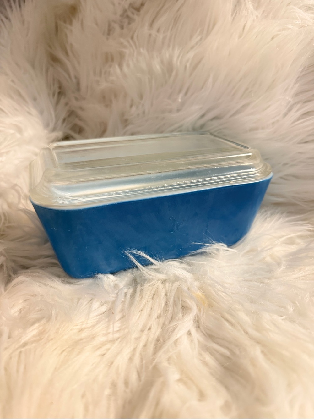 Vintage 1940-1950 Pyrex Blue Refrigerator Dish 502-B